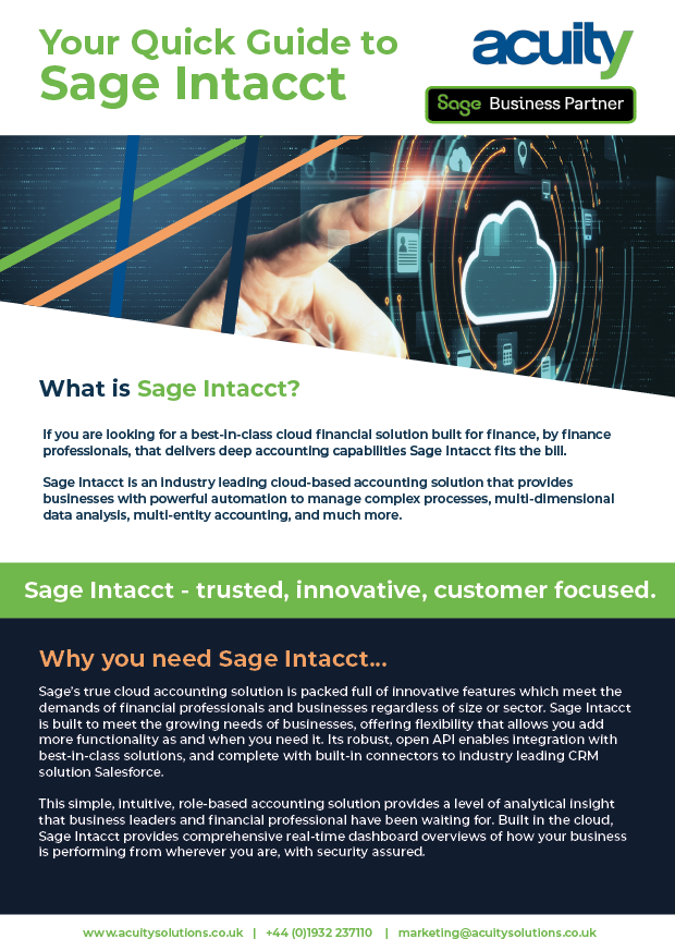 Sage Intacct Guide