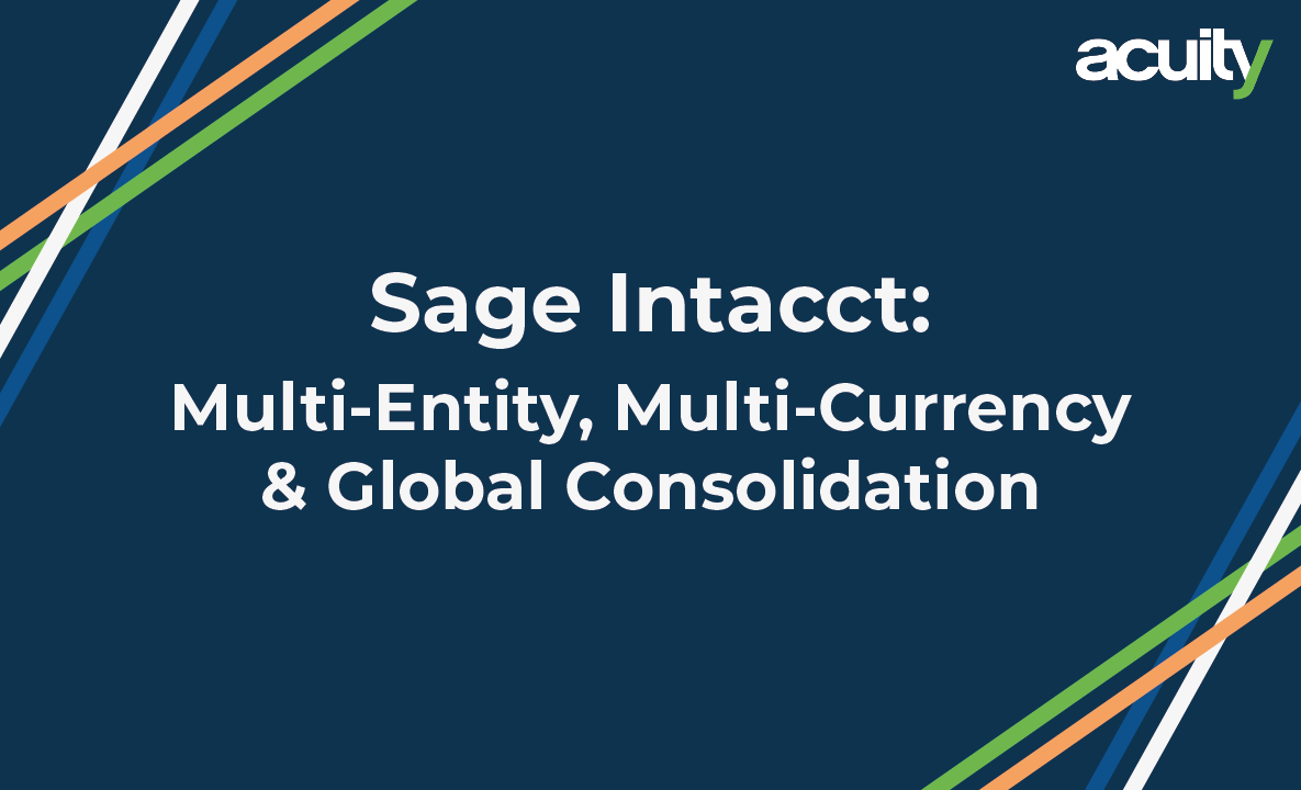 Sage Intacct multi-entity, multi-currency & global consolidation video