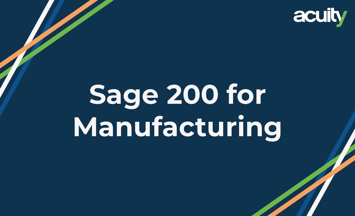 sage 299 for manufacturing