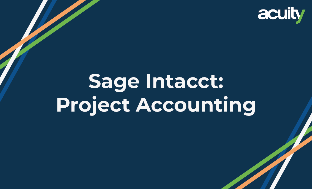 sage intacct project accounting
