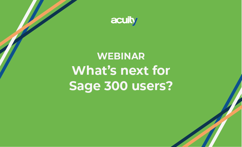 Sage 300: What's next on-demand webinar