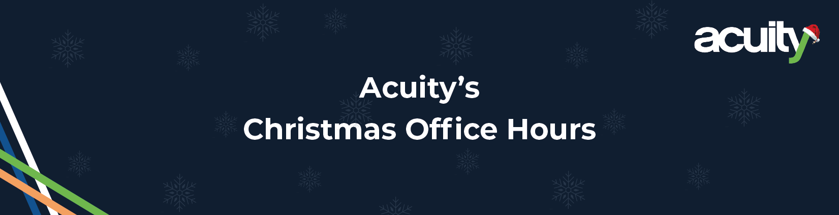 Acuity's Christmas office hours