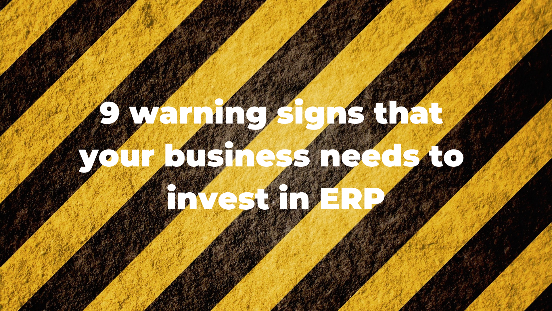 Warning signs about ERP