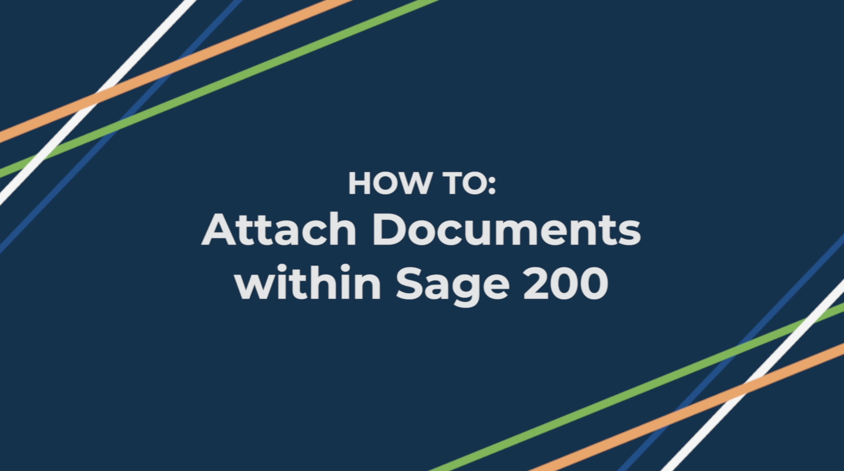 attach documents in Sage 200