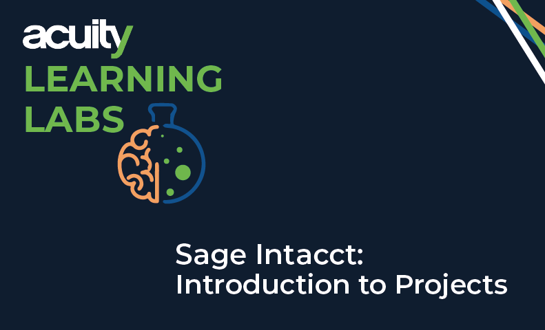 Sage intacct introduction to projects webinar