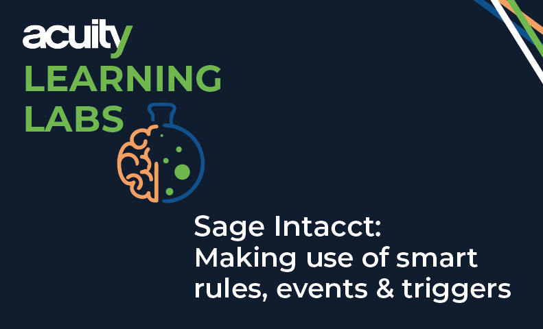 sage intacct learning lab - smart rules