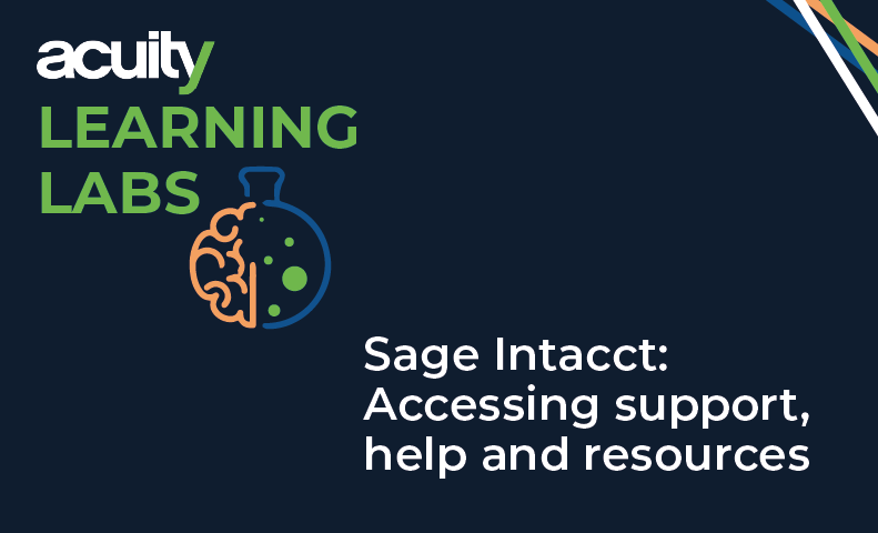 Sage Intacct help sage intacct support