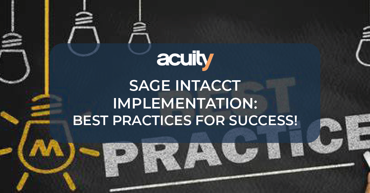 sage intacct implementation best practices