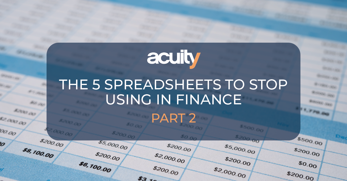5 spreadsheets to stop using in finance