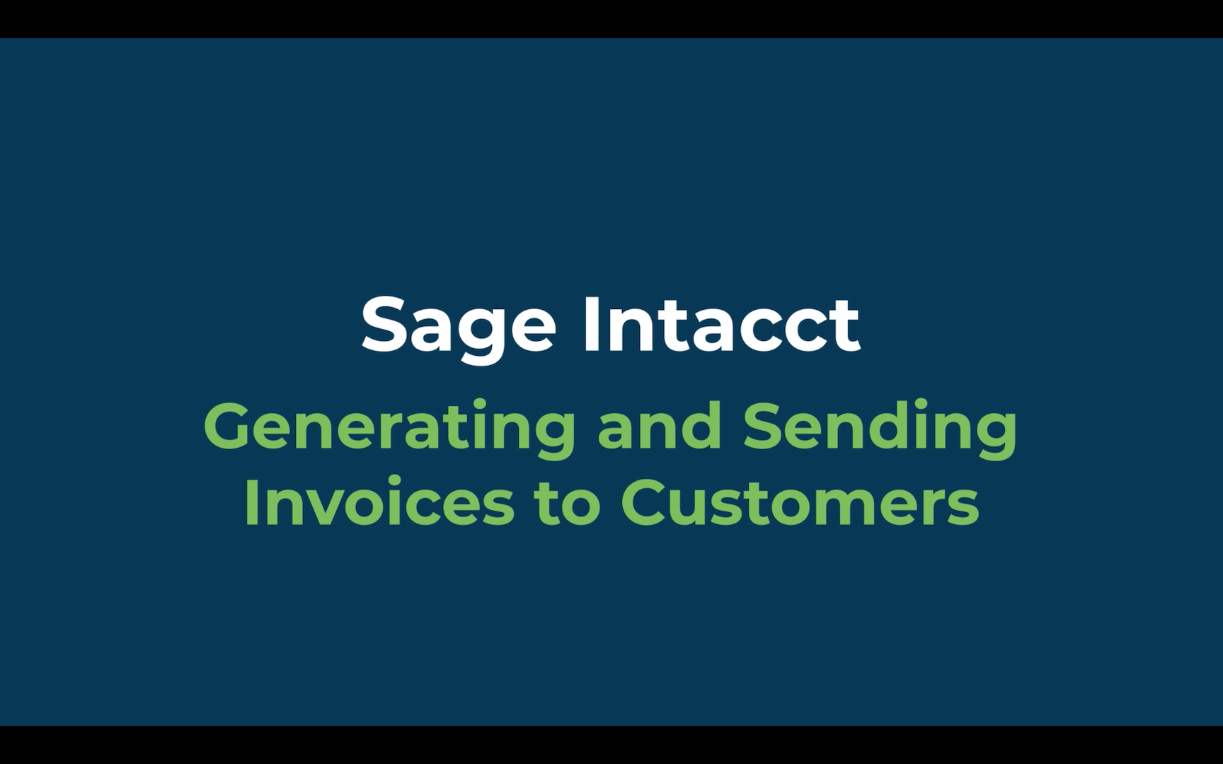 Invoices with sage intacct